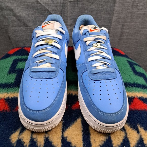 %Nike Air Force 1 ‘07 LV8 University Blue White Mens 12  A 23 - Picture 2 of 16
